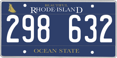 RI license plate 298632