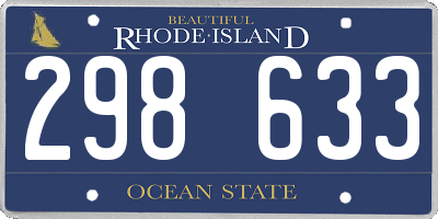 RI license plate 298633