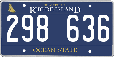 RI license plate 298636