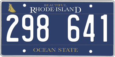 RI license plate 298641