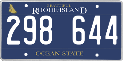 RI license plate 298644