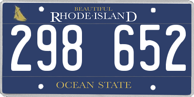 RI license plate 298652