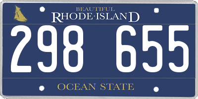 RI license plate 298655