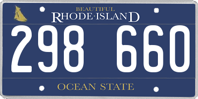 RI license plate 298660