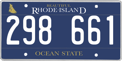 RI license plate 298661
