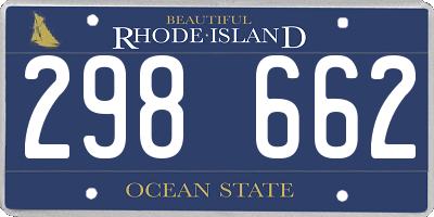 RI license plate 298662