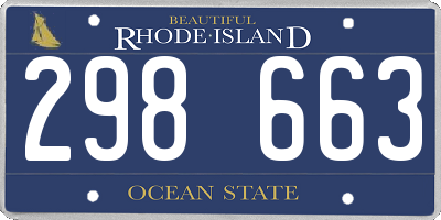 RI license plate 298663