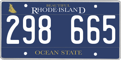 RI license plate 298665
