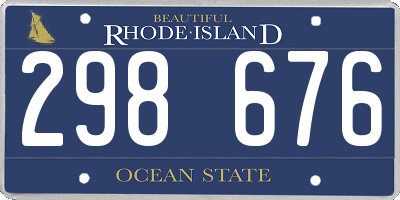 RI license plate 298676