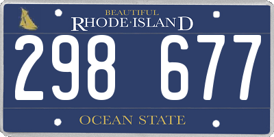 RI license plate 298677