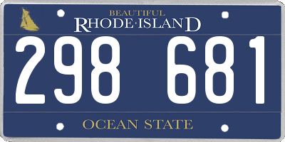 RI license plate 298681