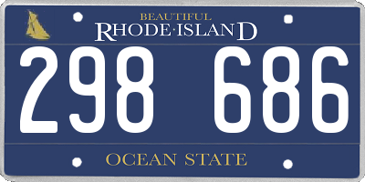 RI license plate 298686