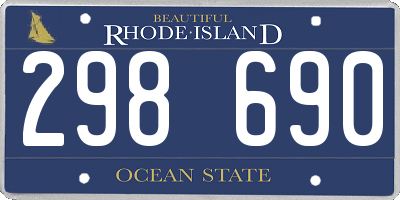 RI license plate 298690