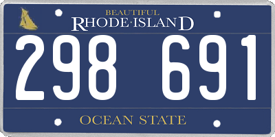 RI license plate 298691