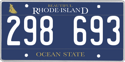 RI license plate 298693