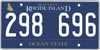 RI license plate 298696