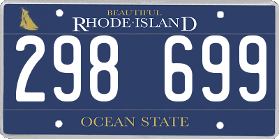 RI license plate 298699