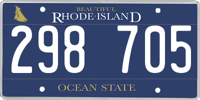RI license plate 298705