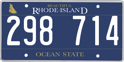 RI license plate 298714