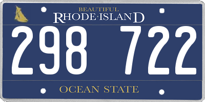 RI license plate 298722
