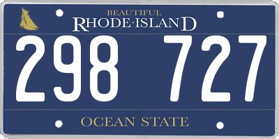 RI license plate 298727