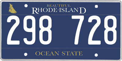 RI license plate 298728