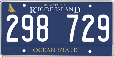 RI license plate 298729