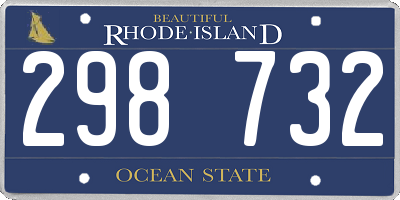 RI license plate 298732