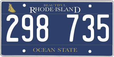 RI license plate 298735