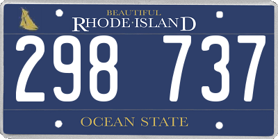 RI license plate 298737
