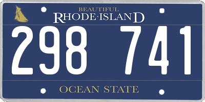 RI license plate 298741