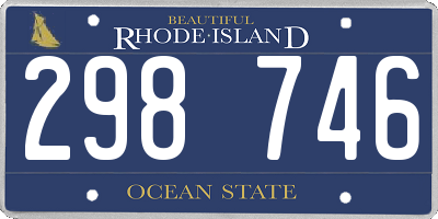 RI license plate 298746