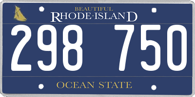 RI license plate 298750