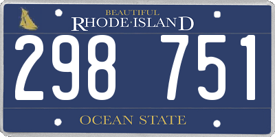 RI license plate 298751