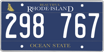 RI license plate 298767