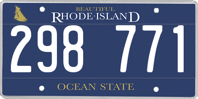 RI license plate 298771