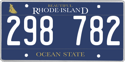 RI license plate 298782