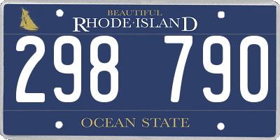 RI license plate 298790