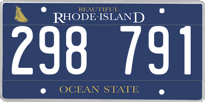 RI license plate 298791