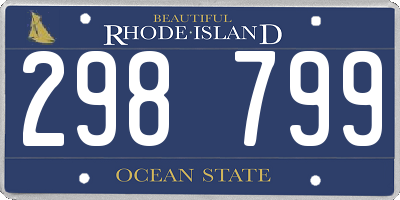 RI license plate 298799