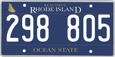 RI license plate 298805