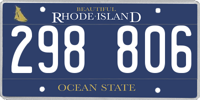 RI license plate 298806