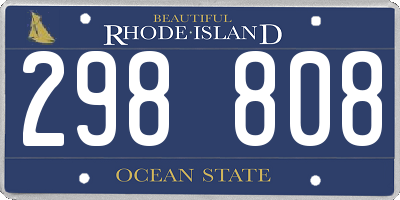 RI license plate 298808