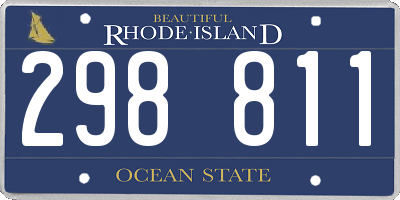 RI license plate 298811
