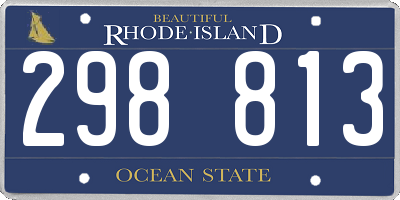 RI license plate 298813