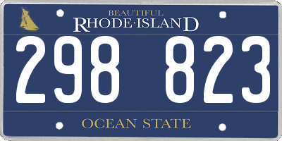 RI license plate 298823
