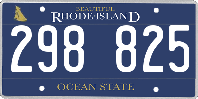 RI license plate 298825