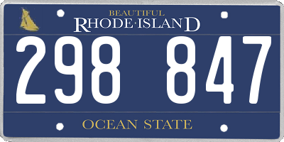 RI license plate 298847