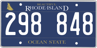 RI license plate 298848