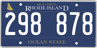 RI license plate 298878